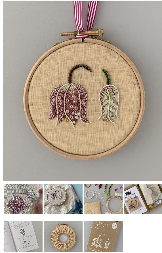 Metal Thread Embroidery Frittillary Kit (On SALE)